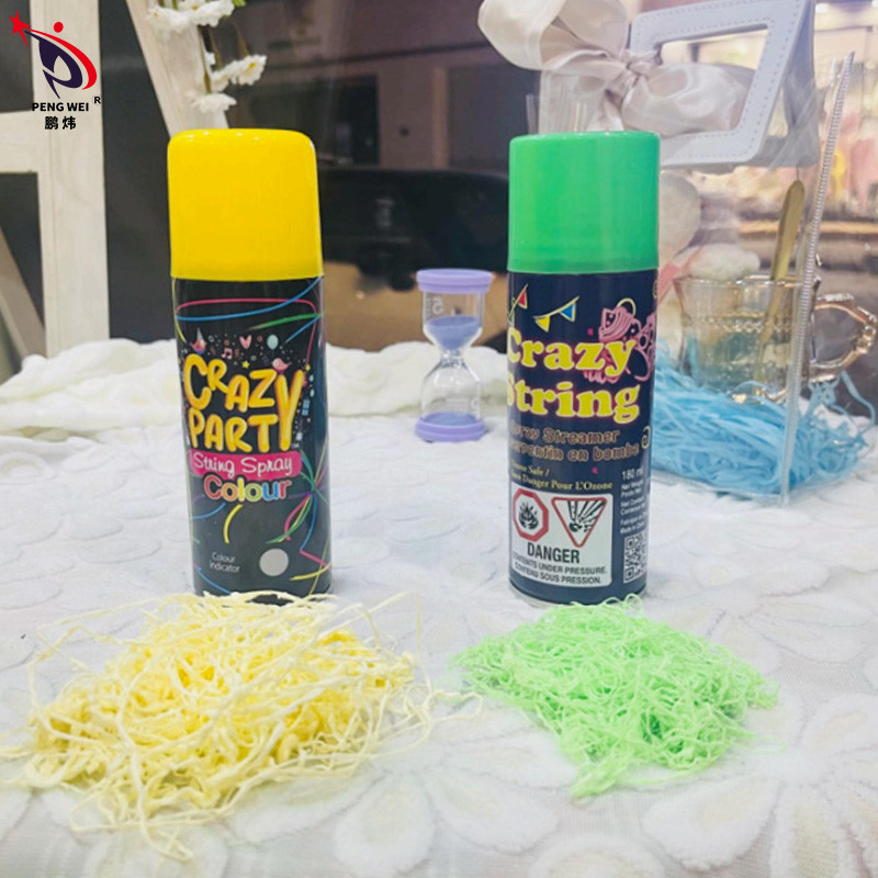 Mehrfarbenschnur-Spray des geburtstags-250ml, Weihnachtsverrückter Schnur-Partei-Spray