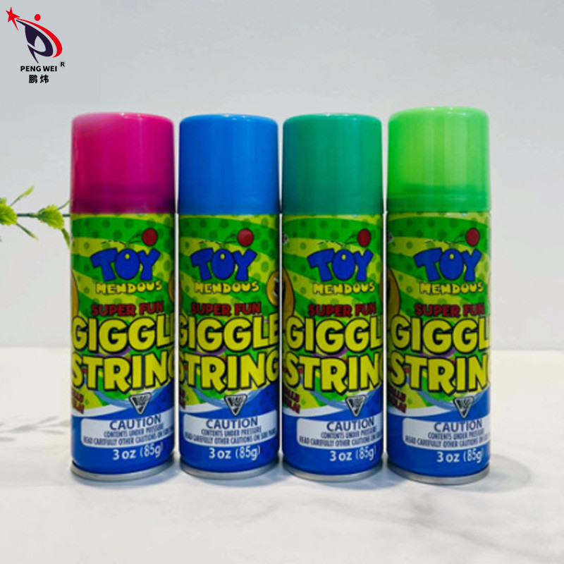 Harmlose Partei-Ausläufer-Spray-Schnur-Mehrfarbennettogewicht 85g