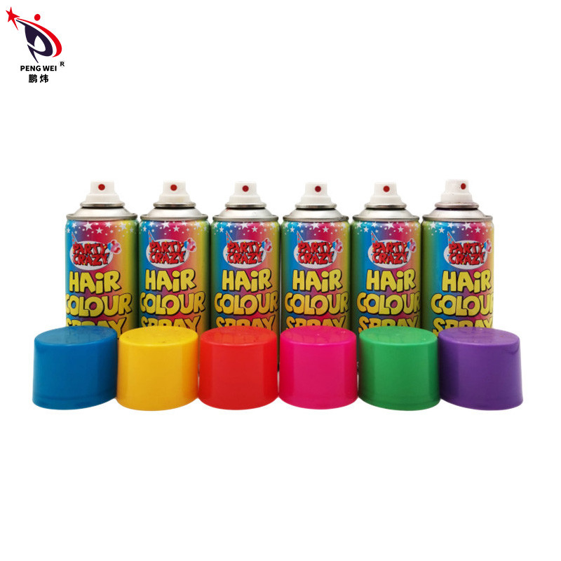 45x110MM sprüht waschbare Haar-Farbe die geruchlosen 6 sortierten Farben