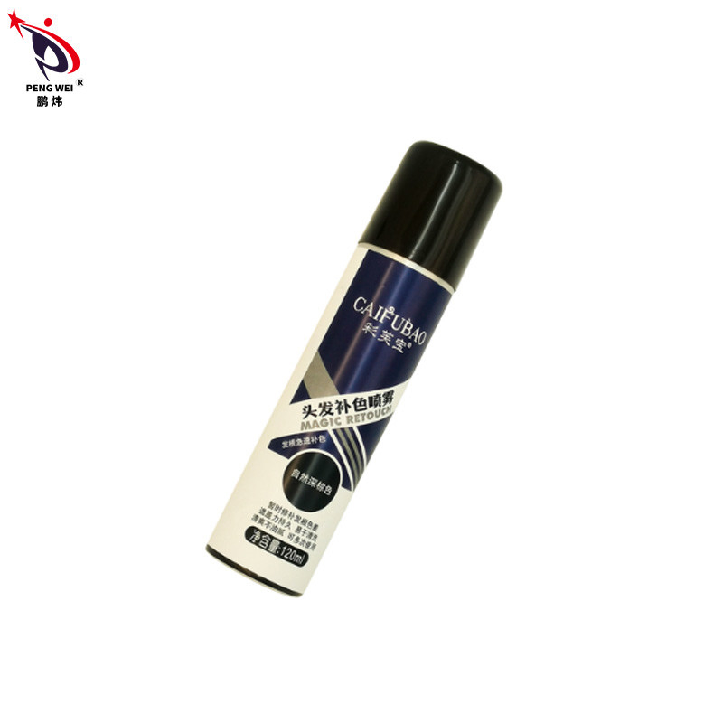 sprüht tonische Wurzel-Haar-Farbe der Reparatur-120ml dunkelbraunen Spray 50*150mm der Natur
