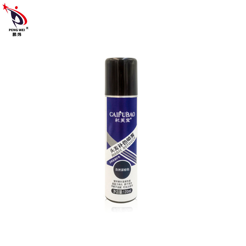 sprüht tonische Wurzel-Haar-Farbe der Reparatur-120ml dunkelbraunen Spray 50*150mm der Natur