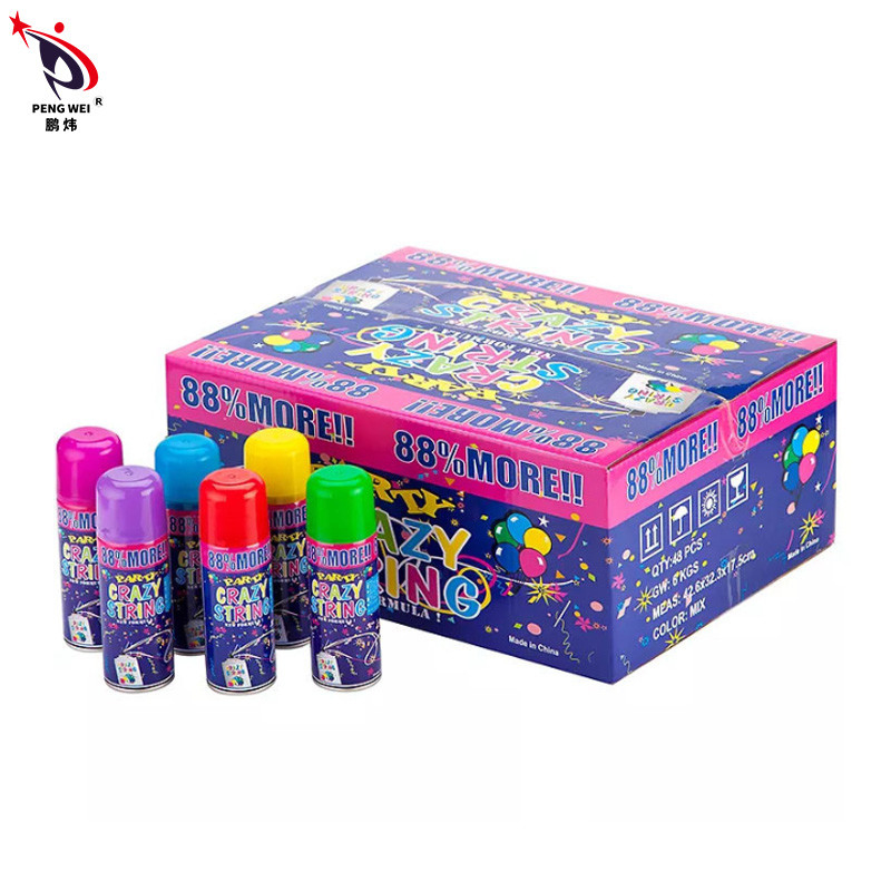 Neues Jahr-Weihnachtsbunte verrückte Band-Spray-Schnur-kundengerechte Größe