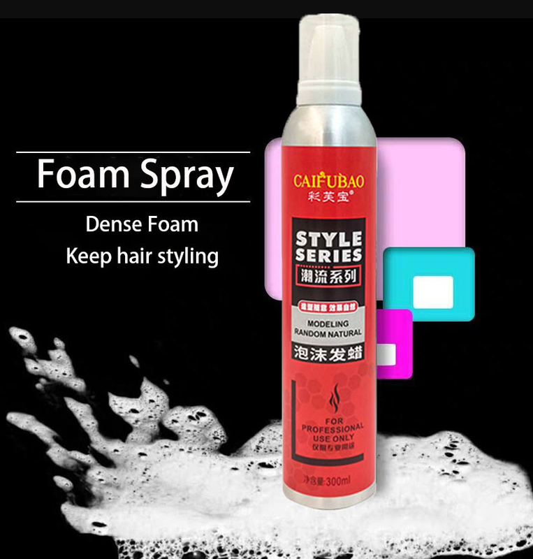 Kundenspezifischer schneller trockenes Haar-Spray-starker Griff tragbare Barber Natural Styling Mousse 300ml