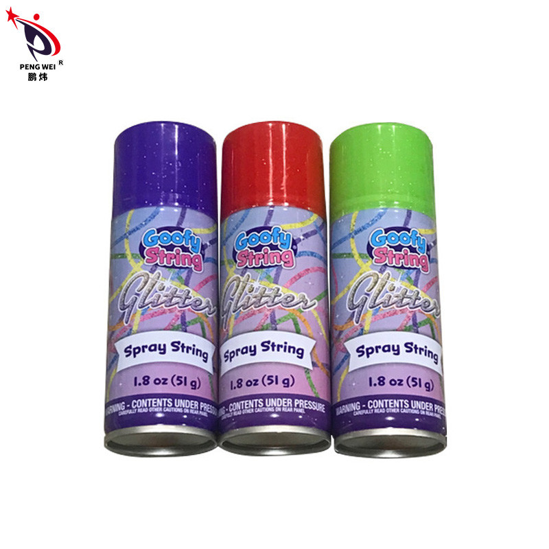 Mehrfarbenheiratsschnurspray des verrückten Bandes des Geburtstagsfeierfestivalweihnachtsfesthandsprays dummer
