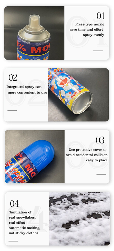 Schnee-Spray-Weihnachtshochzeitsfest-Erholung multi Farbe-250ml Doraemon künstliche