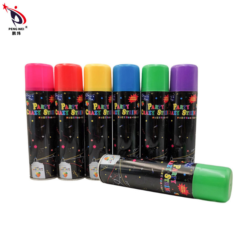 Farbenfrohe Silly String Spray Party Crazy String Band für Thanksgiving Festivals