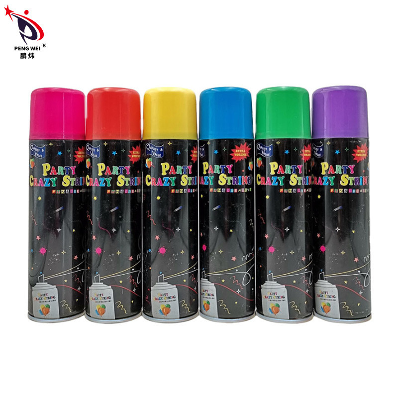 Farbenfrohe Silly String Spray Party Crazy String Band für Thanksgiving Festivals