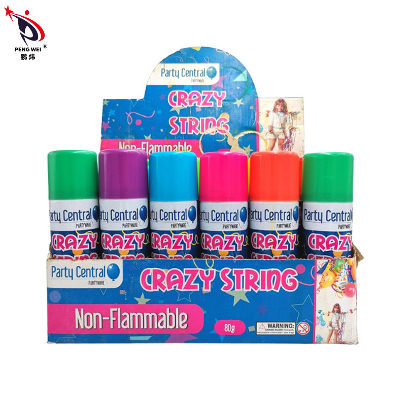 Crazy Prank Party Streamer Spraystring Hochzeitsbedarf Auswahl Farben