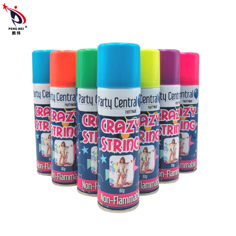 Crazy Prank Party Streamer Spraystring Hochzeitsbedarf Auswahl Farben