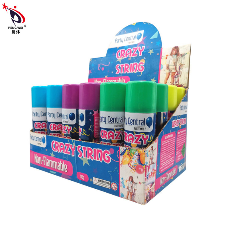 Crazy Prank Party Streamer Spraystring Hochzeitsbedarf Auswahl Farben
