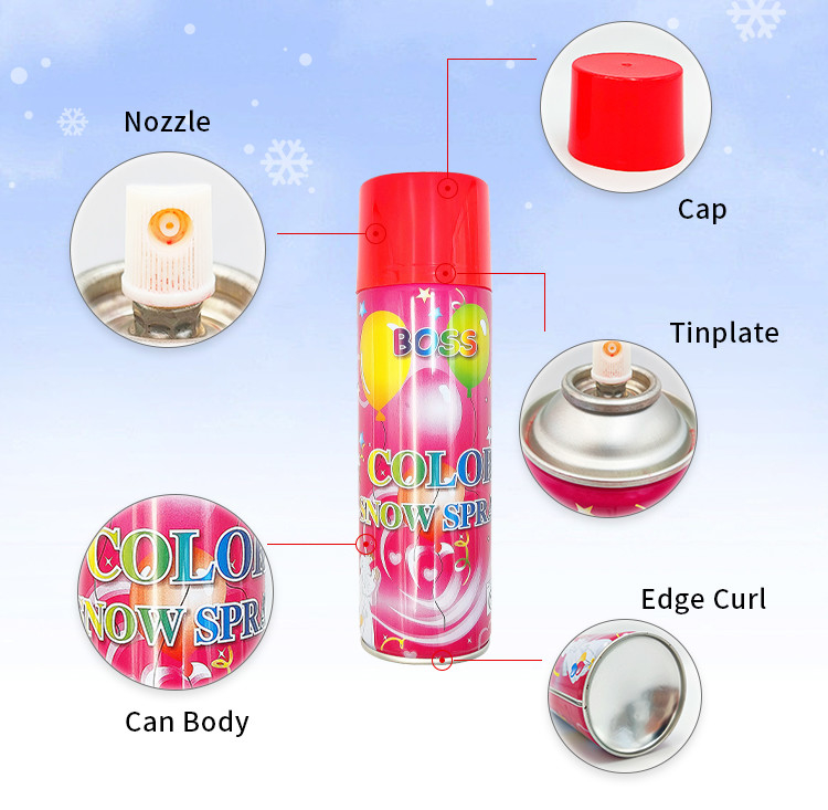 Großhandel Farbenfrohe Simulationsparty Schneespray 52*185mm zum Feiern