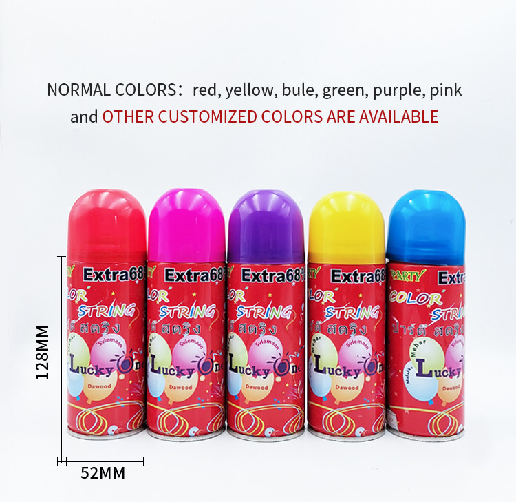 Sicher Farbig Verrückte Silly String Spray Halloween-Plaks Nicht-entflammbar